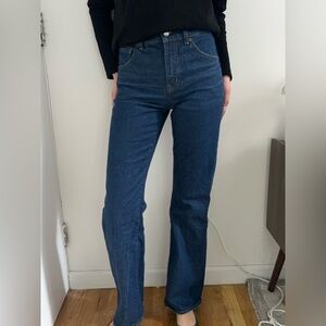 Madewell Dark Wash Relaxed Boot-Cut Jeans